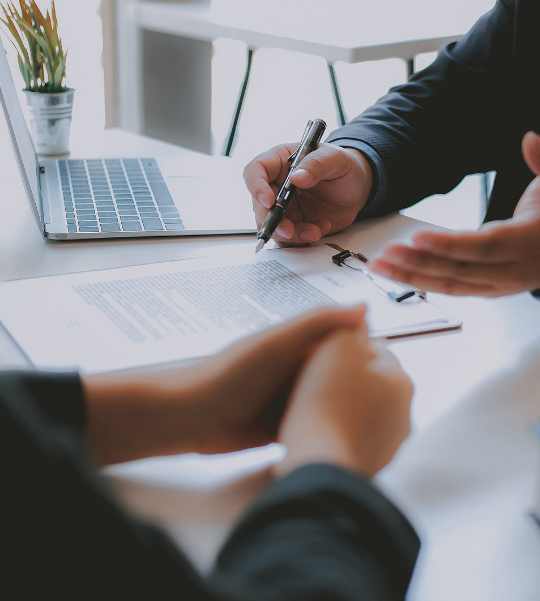 attorney is communicating with his client